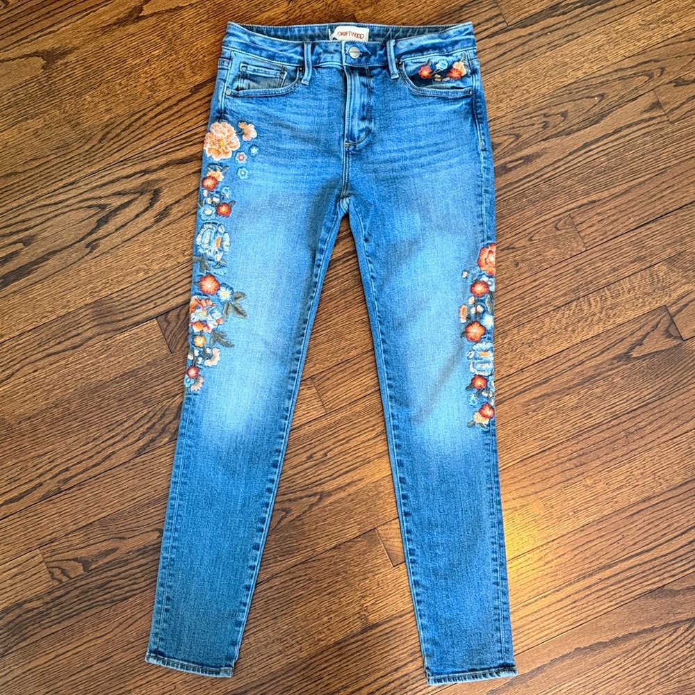 DRIFTWOOD Floral Embroidered Jackie Jeans